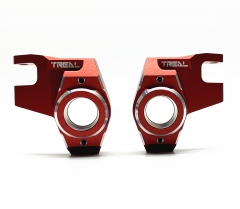 Treal Aluminum 7075 Front Steering Knuckles Compatible with SCX10 III Ford Bronco Front Straight Axle (Red) ...