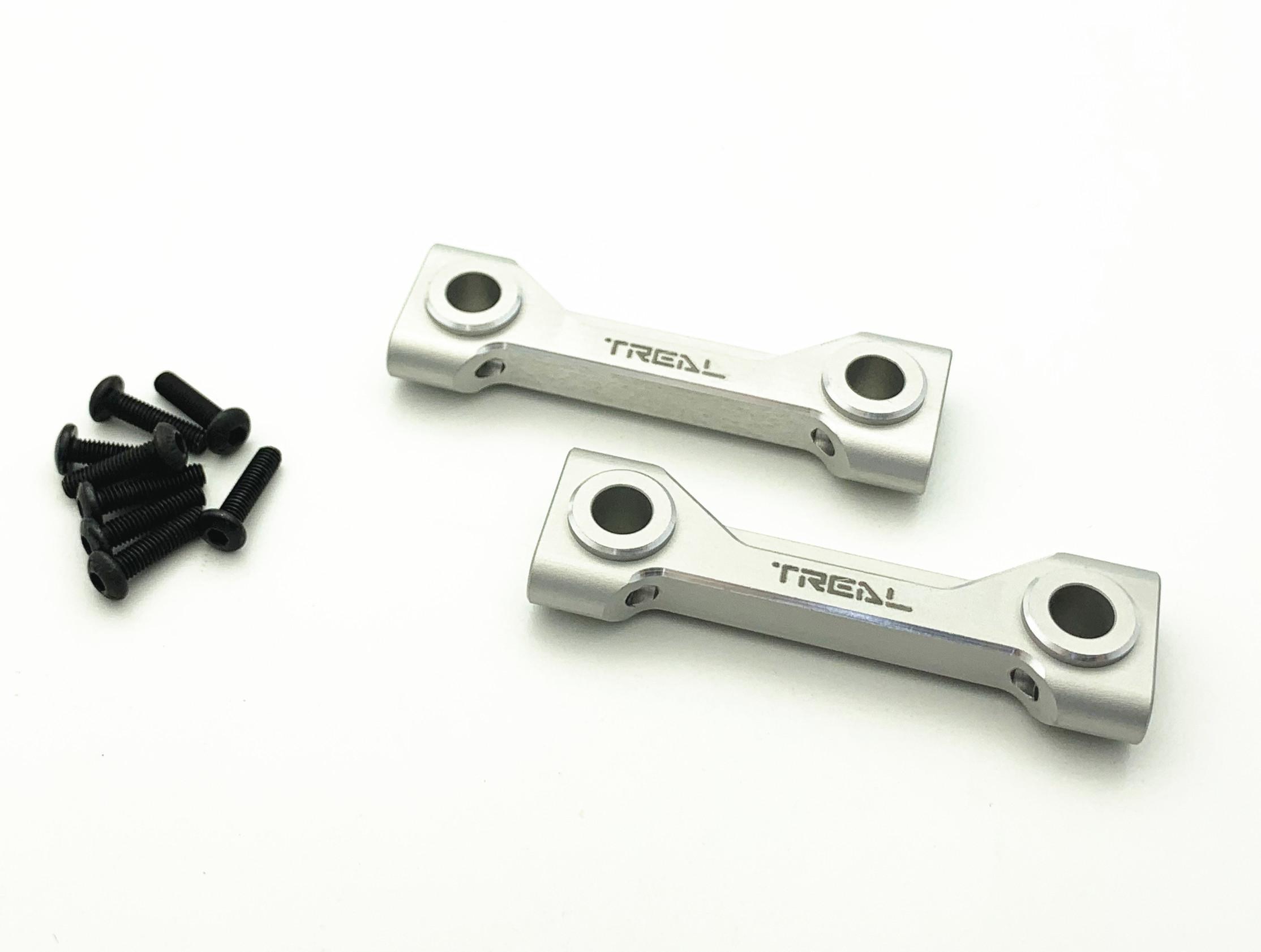 Treal Aluminum 7075 Front and Rear Cross Brace Set Chassis for LMT (Silver)