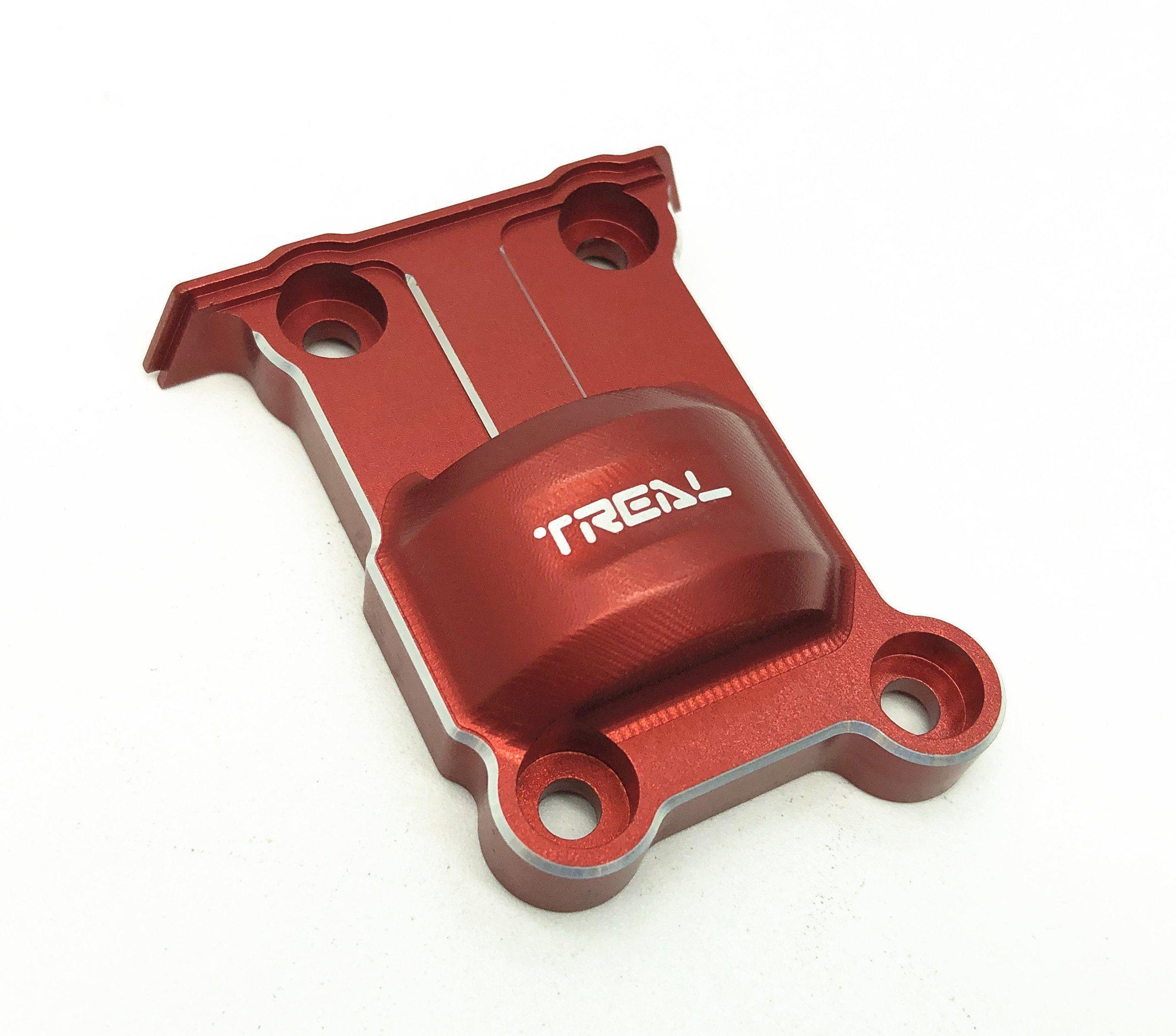 Treal Aluminum 7075 CNC Billet Machined Rear Lower Gear Cover for X-MAXX (Red) ...