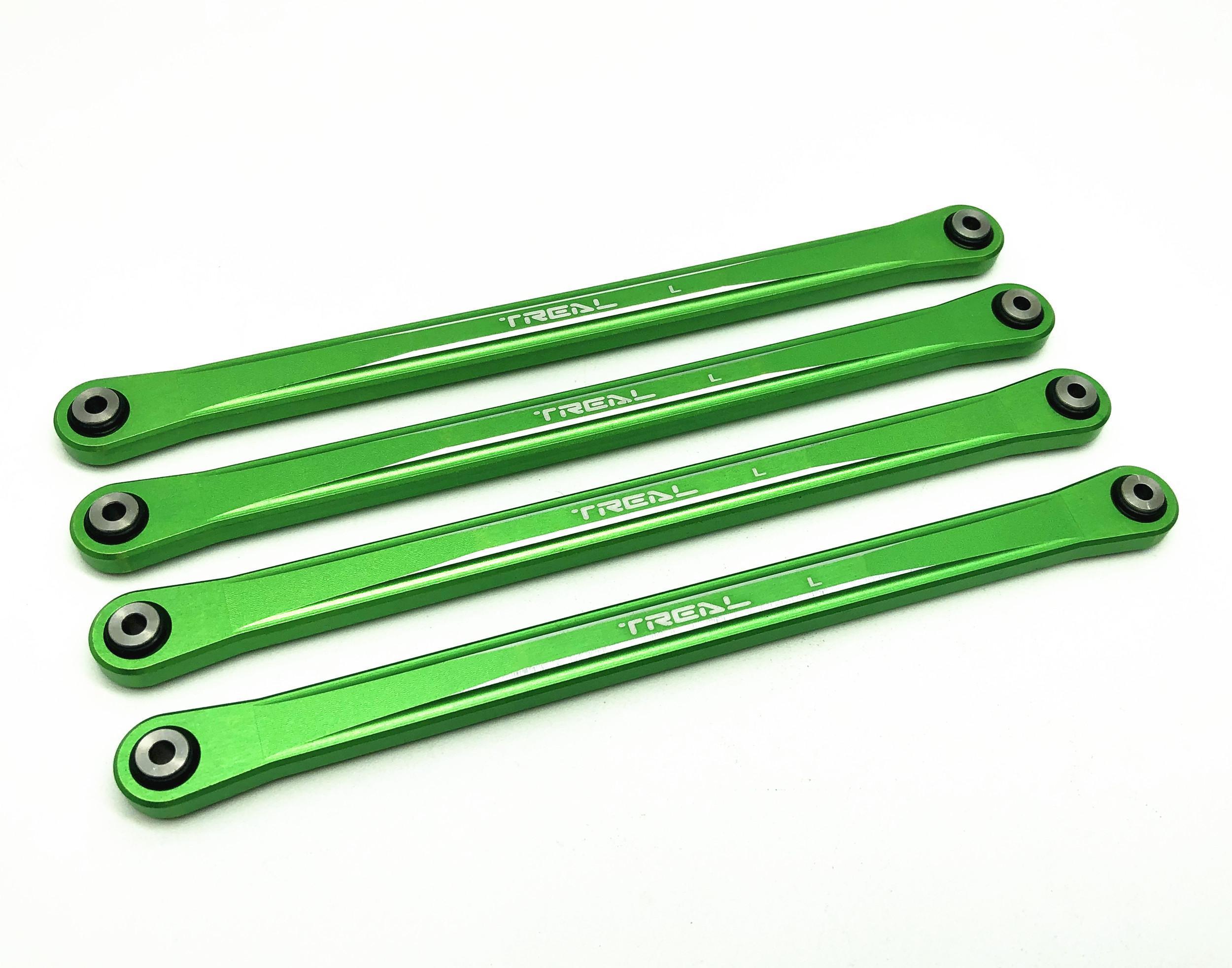 Treal Aluminum 7075 Lower Link Bars (4) Set for Losi LMT (Green) ...