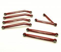 Treal Aluminum 7075 High Clearance Links Set (4P) for SCX24 C-10 Jeep (Red) ...