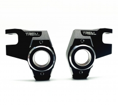 Treal Aluminum 7075 Front Steering Knuckles Compatible with SCX10 III Ford Bronco Front Straight Axle (Black) ...