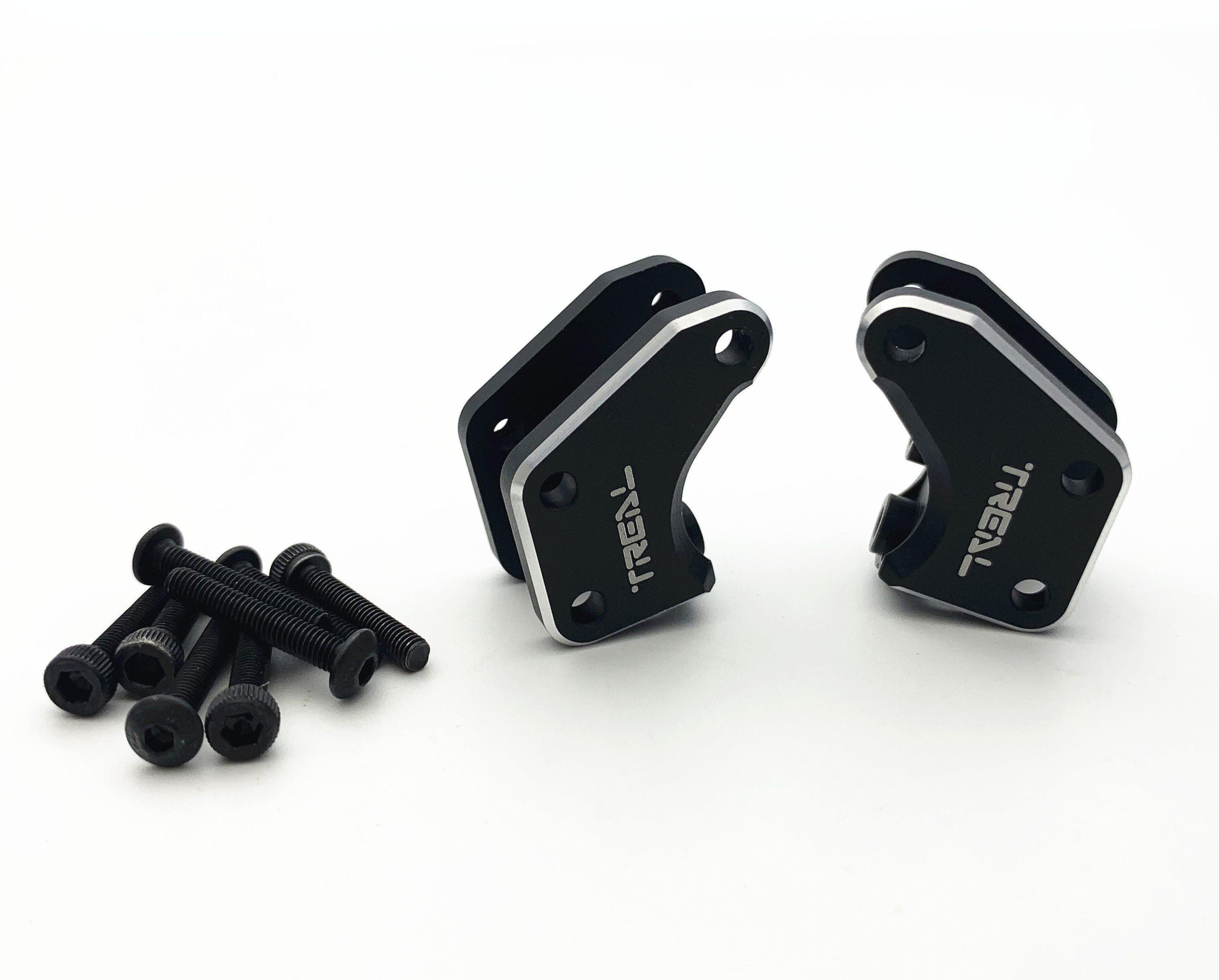 Treal Aluminum 7075 Front Link Mounts for Axial RBX10 Ryft (Black)
