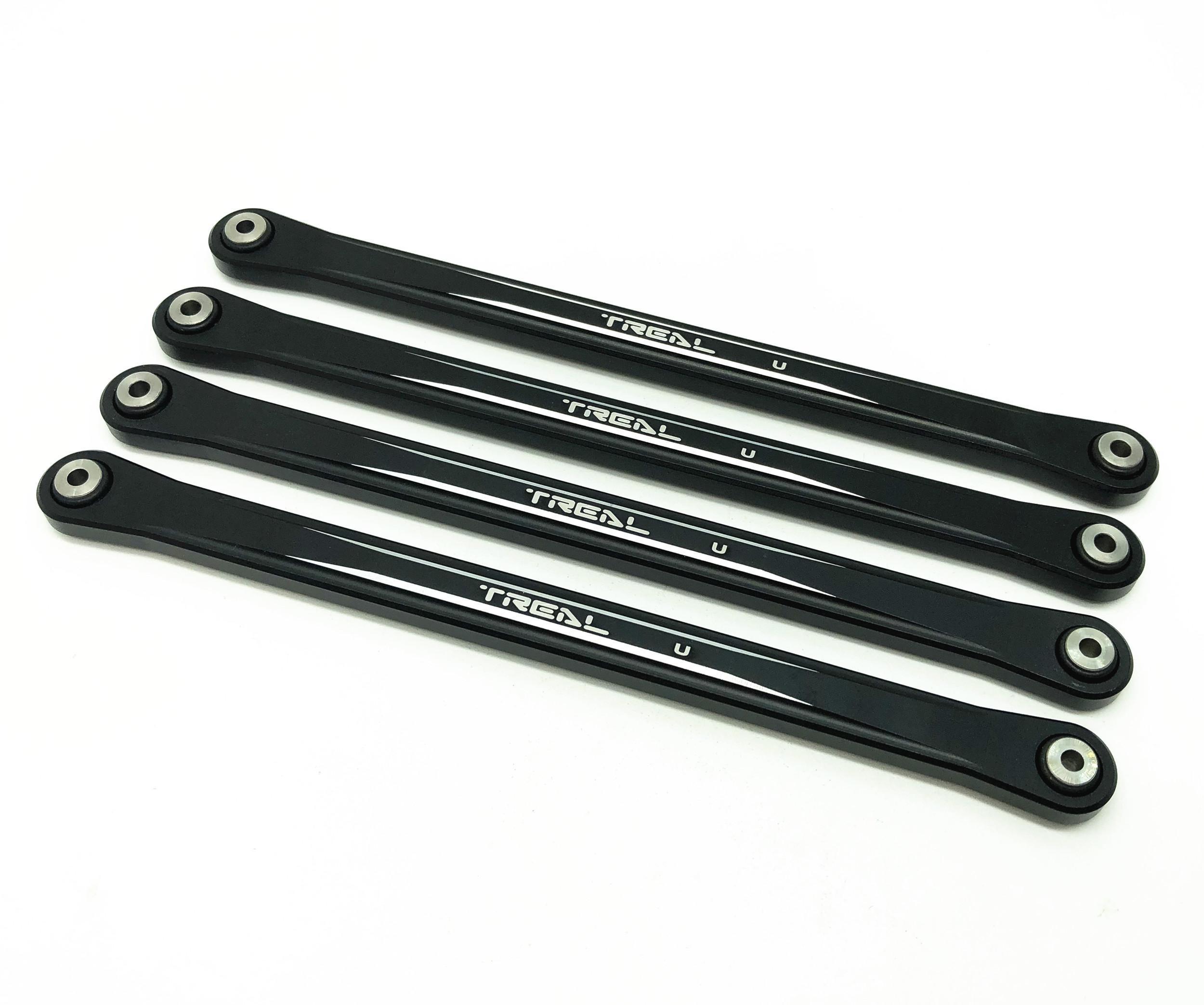 Treal Aluminum 7075 Upper Link Bars (4) pcs Set for Losi LMT (Black) ...