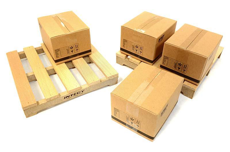 Realistic Wooden Pallet & Packaging Box Kit for 1/10 Scale Crawler C26622