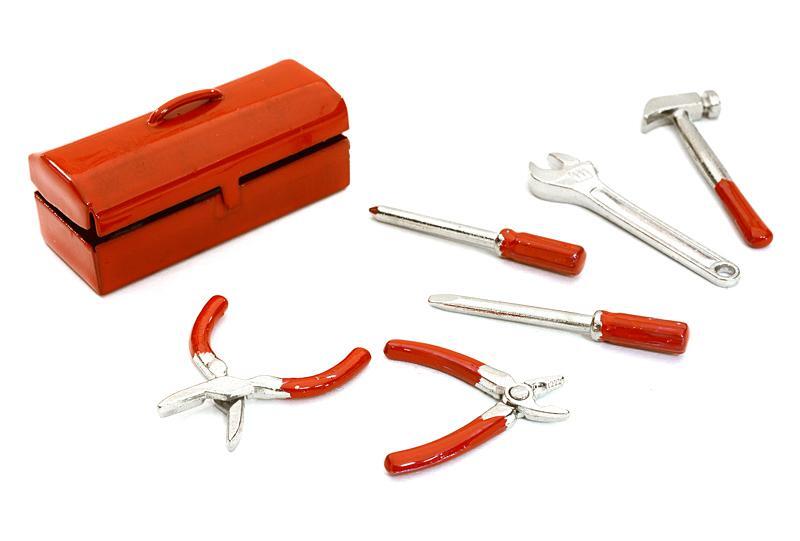 Realistic Scale Model Tools & Tool Box 1/10 Size OBM-1437RED