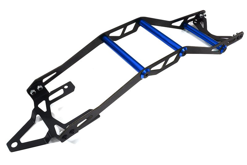 Exo-Skeleton Body Roll Cage Kit for Traxxas 1/10 Rustler 4X4 - Alloy Metal Blue