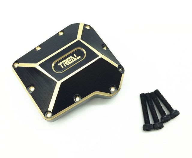 Treal Traxxas TRX-4 Brass Axle Diff Cover Heavy Weight 70g Black