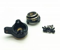 Treal SCX24 Brass Front Steering Knuckles-Black