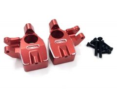Treal Front Inner Portal Covers Steering Knuckles Aluminum 7075 for Axial Capra UTB/SCX10 III - Red