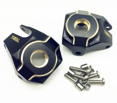 Treal SCX10 II Brass Front Steering Knuckles-Black