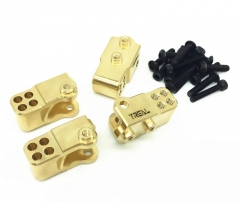 Treal Brass Front and Rear Lower Shock Suspension Link Mounts 4p for Element Enduro RC - Gold