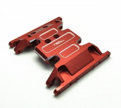 Treal Aluminum Center Skid Transmission Plate for SCX10 II Crawler - Red