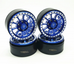 Treal 1.9 inch Beadlock Wheel Rims-V2-Blue