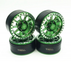 Treal 1.9 inch Beadlock Wheel Rims-V2-Green