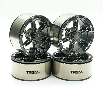 Treal 1.9 inch Beadlock Wheel Rims-V1-Titanium