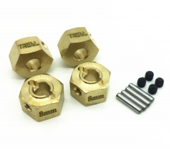 Treal Brass Extended Wheel Hex Hubs 8mm for Redcat Gen8-Gold