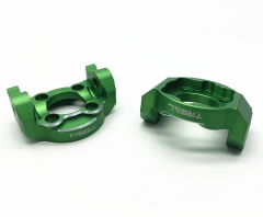 Treal Aluminum 7075 Front C hubs Spindle Carrier Set 5 Degree for Losi LMT (Green) ...