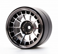 Treal Aluminium 2.2 Beadlock Wheels Rims(2) pcs Fit RC Crawler Mud Truck 2.2 Tires (Titanium) ...