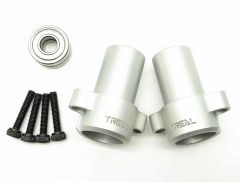 Treal CNC Aluminum 7075 Rear Hubs L/R (2) pcs for Axial RBX10 Ryft (Silver) ...