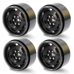 Treal Metal 1.9 Beadlock Wheel Rims 4pcs Vintage Design Wheel Hub for Wagon Wheel 1:10 RC Crawler -Type G (Black) ...