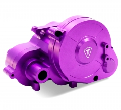 TREAL Ryft Transmission Gearbox W/Motor Mount, Aluminum 7075 CNC Machined Trans Case Set for 1/10 Axial RBX10 Ryft PURPLE