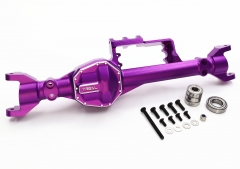 Treal Rear Steering Axle Housing Aluminum 7075 Mirror 4WS Rear Axle for Axial RBX10 Ryft PURPLE