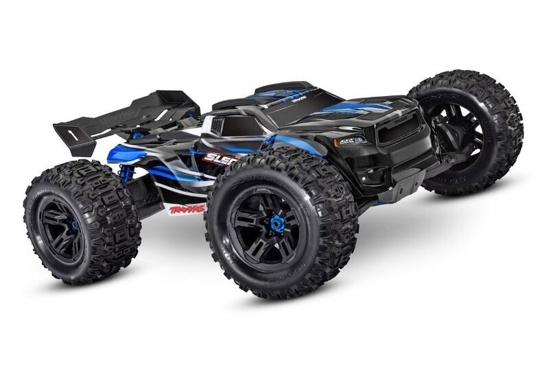 Traxxas Sledge: 1/8 Scale 4WD Brushless Electric Monster Truck with TQi 2.4GHz Traxxas Link Enabled Radio System, Velineon VXL-6s ESC (fwd/rev),and Traxxas Stability Management (TSM) - Blue