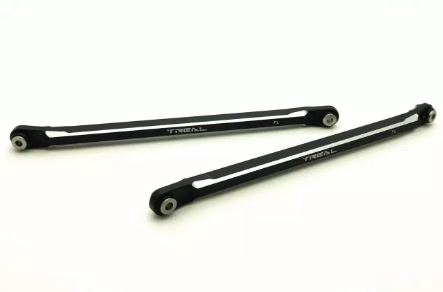 Treal Aluminum 7075 Front Lower Link Bars (2) pcs for Axial RBX10 Ryft (Black) ...