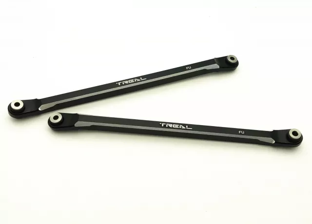 Treal Ryft Front Upper Links CNC Machined Aluminum 7075 for Axial RBX10 (Black) ...