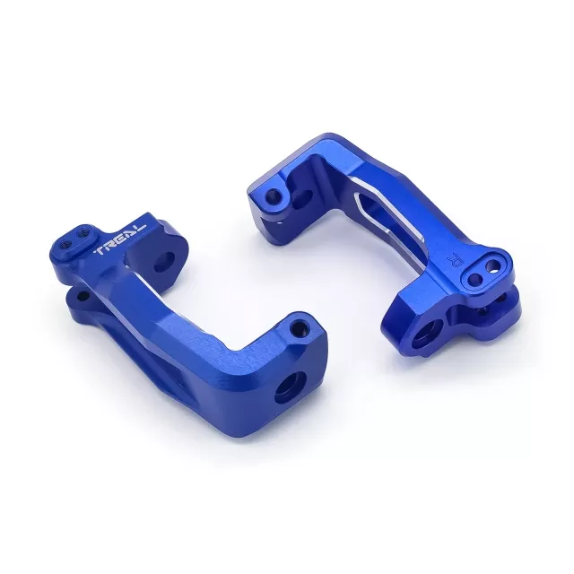 TREAL Alu 7075 Front C Hubs Carriers Caster Blocks (L&R) for Traxxas Sledge Blue