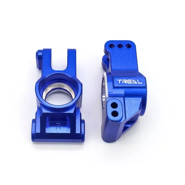 TREAL Alu 7075 Rear Hub Carriers (L& R) for Traxxas Sledge 1/8 Scale Truck Blue