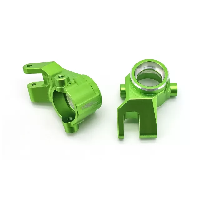 TREAL Alu 7075 Front Steering Blocks Knuckles (L&R) for 1/8 Traxxas Sledge Green