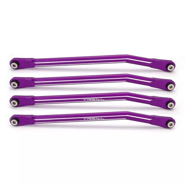 TREAL SCX6 High Clearance Link Set (4) Alu# 7075 Lower Links for Axial SCX-6 - Purple