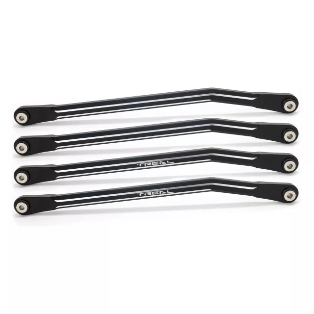 TREAL SCX6 High Clearance Link Set (4) Alu# 7075 Lower Links for Axial SCX-6 - Black