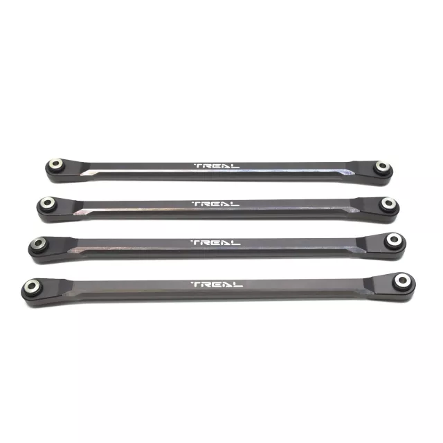 TREAL SCX6 Lower Links Set (4) Aluminum 7075 Rod Links Replacements for Axial SCX6 - Titanium