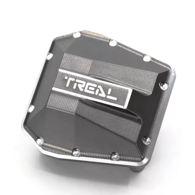 TREAL Alu 7075 Diff Cover for SCX6 Front and Rear Axles - Titanium