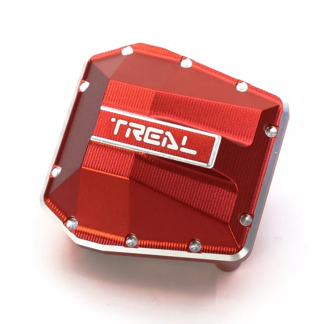 TREAL Alu 7075 Diff Cover for SCX6 Front and Rear Axles - Red