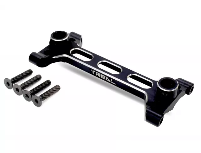 TREAL Aluminum 7075 SCX6 Rear Chassis/Shock Tower Brace, Rr Chassis Shock Tower Frame Compatible with Axial SCX6 1/6 Jeep - Black