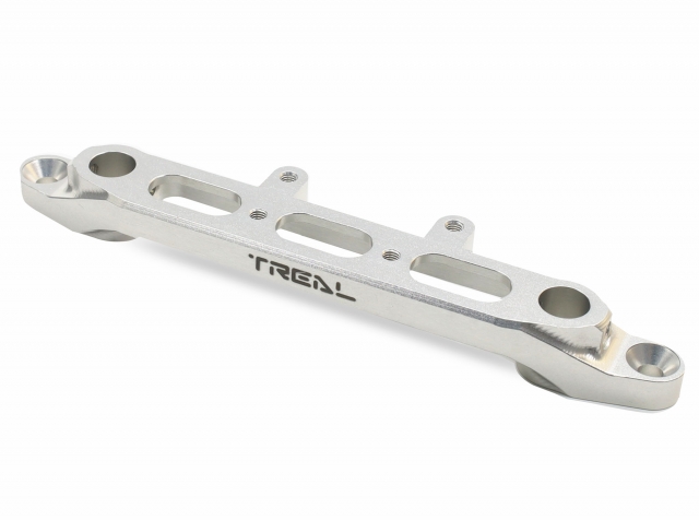 TREAL Aluminum 7075 SCX6 Front Chassis/Shock Tower Brace, Fr Chassis Shock Tower Frame Compatible with Axial SCX6 1/6 Jeep - Silver