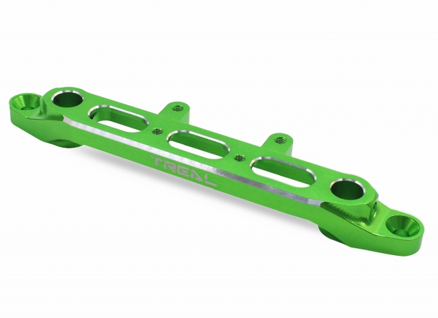 TREAL Aluminum 7075 SCX6 Front Chassis/Shock Tower Brace, Fr Chassis Shock Tower Frame Compatible with Axial SCX6 1/6 Jeep - Green