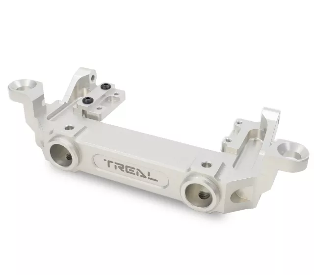 Treal SCX6 Front Bumper Mount/Servo Mount/Body Mounts(FR/RR) Multi-Function Alu 7075 CNC Machined Upgrades for Axial SCX6 - Silver