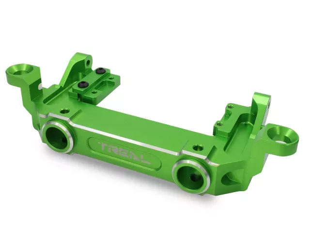 Treal SCX6 Front Bumper Mount/Servo Mount/Body Mounts(FR/RR) Multi-Function Alu 7075 CNC Machined Upgrades for Axial SCX6 - Green