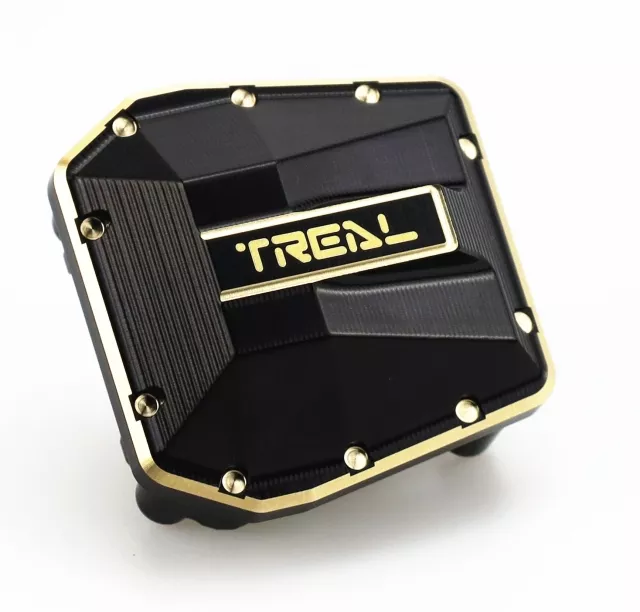 TREAL Brass Diff Cover for SCX6 Front Rear Bridge Axle, Compatible with Axial SCX6