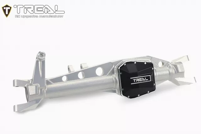 TREAL SCX6 Front Axle Housing One Piece CNC Billet Machined Aluminum 7075 for Axial SCX6 Upgrades AR90 Front Axle - Silver