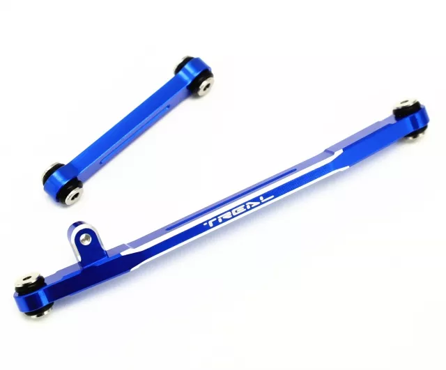 Treal Aluminum 7075 Steering Links Set for Axial SCX24 1/24 Scale-V2 (Blue)
