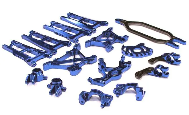 Billet Machined Alloy Conversion Set for Traxxas 1/10 Stampede 4X4 - Blue