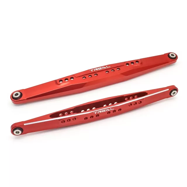TREAL Aluminum 7075 Rear Lower Links Trailing Arms for 1/10 Losi Hammer Rey U4 - Red