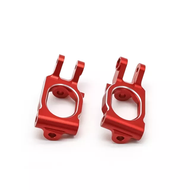 TREAL Alu# 7075 Front C Hubs Carriers (Left&Right) for 1/10 Losi HAMMER REY U4 - Red
