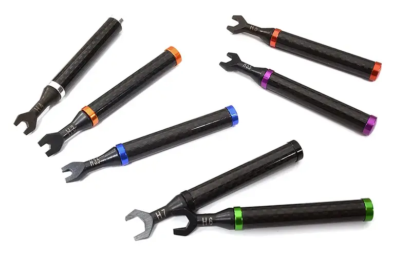 Universal Turnbuckle Wrench set 7pcs w/ Carbon Fiber Handle